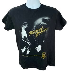 Vintage Michael Jackson King Of Pop T-Shirt Mens Small Black Delta Pro Weight